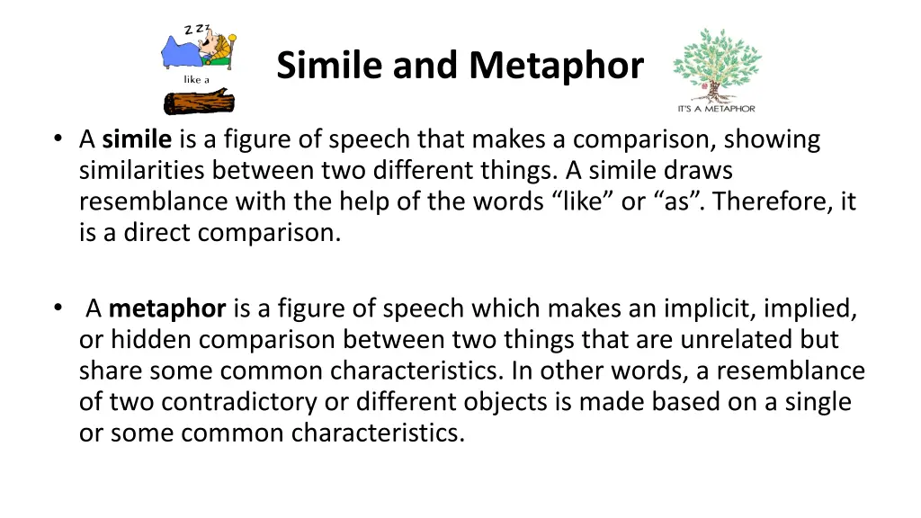 simile and metaphor