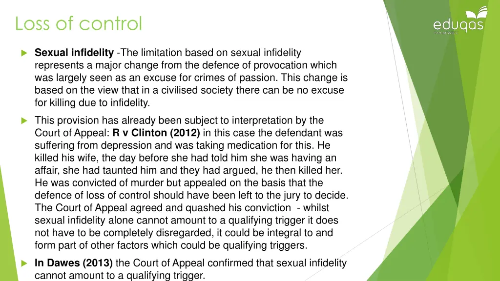 loss of control 8