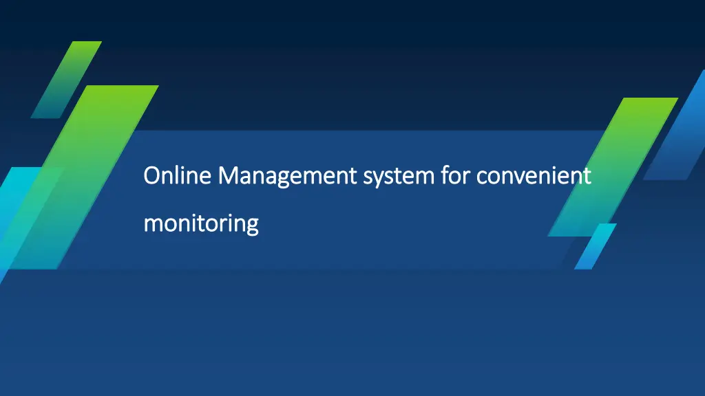 online management system for convenient online