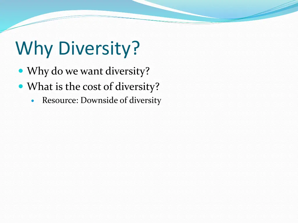 why diversity