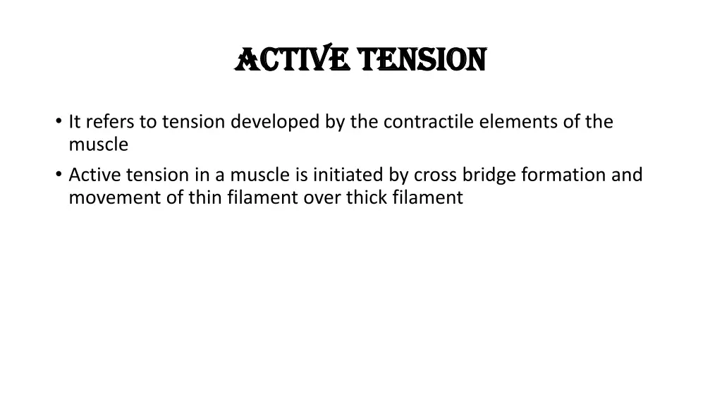 active tension active tension