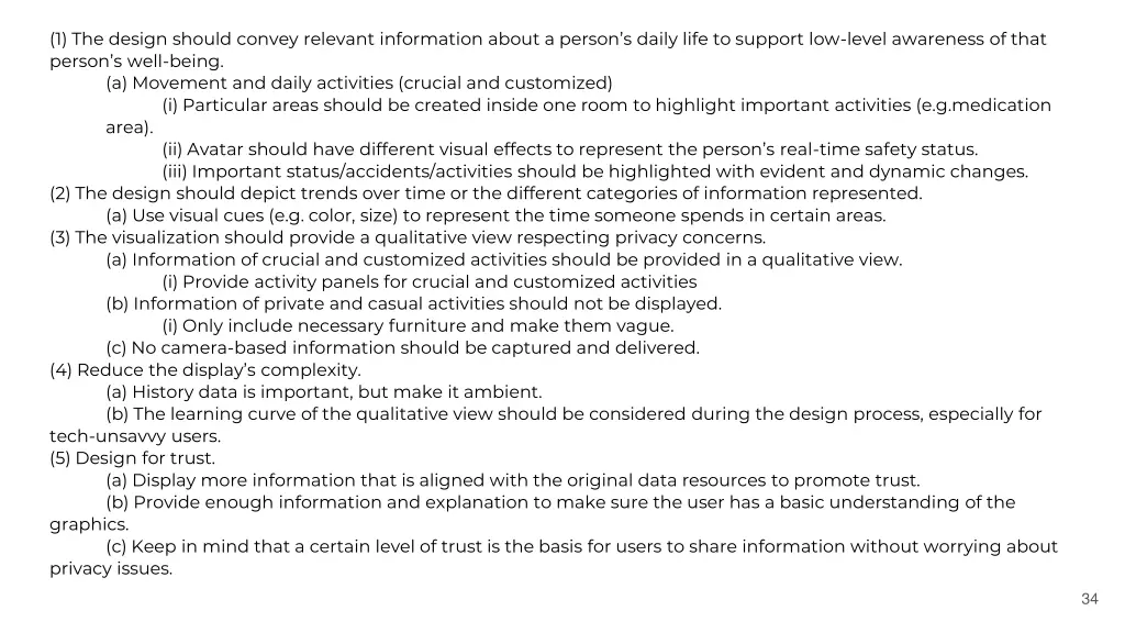 1 the design should convey relevant information