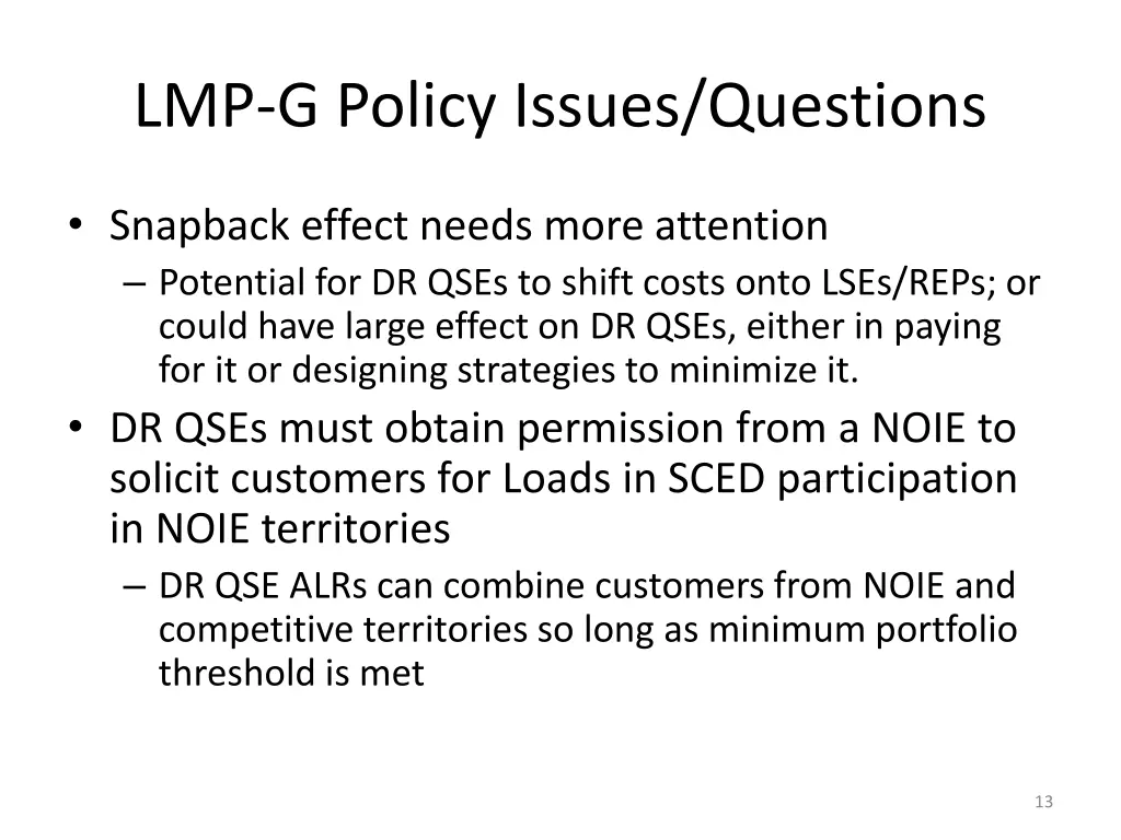 lmp g policy issues questions 10