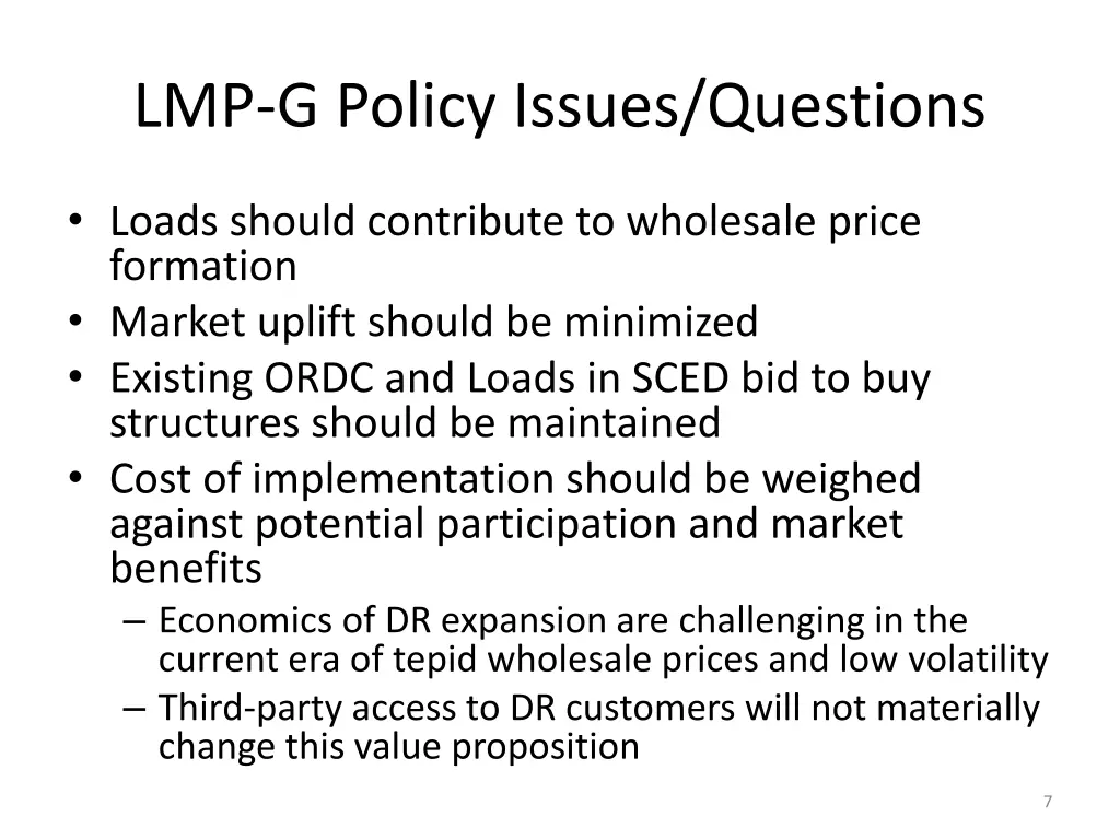 lmp g policy issues questions 4