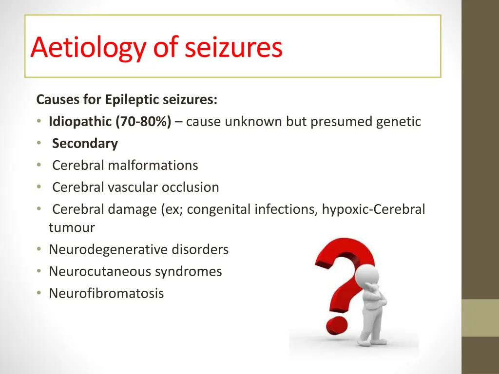 aetiology of seizures
