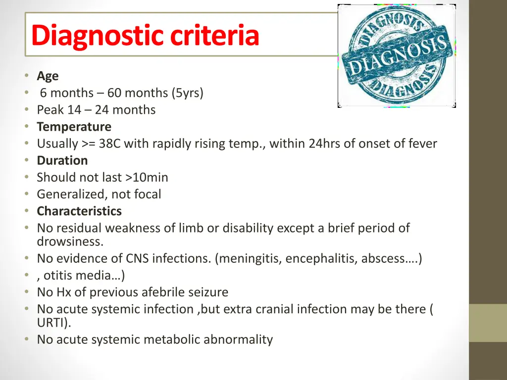 diagnostic criteria