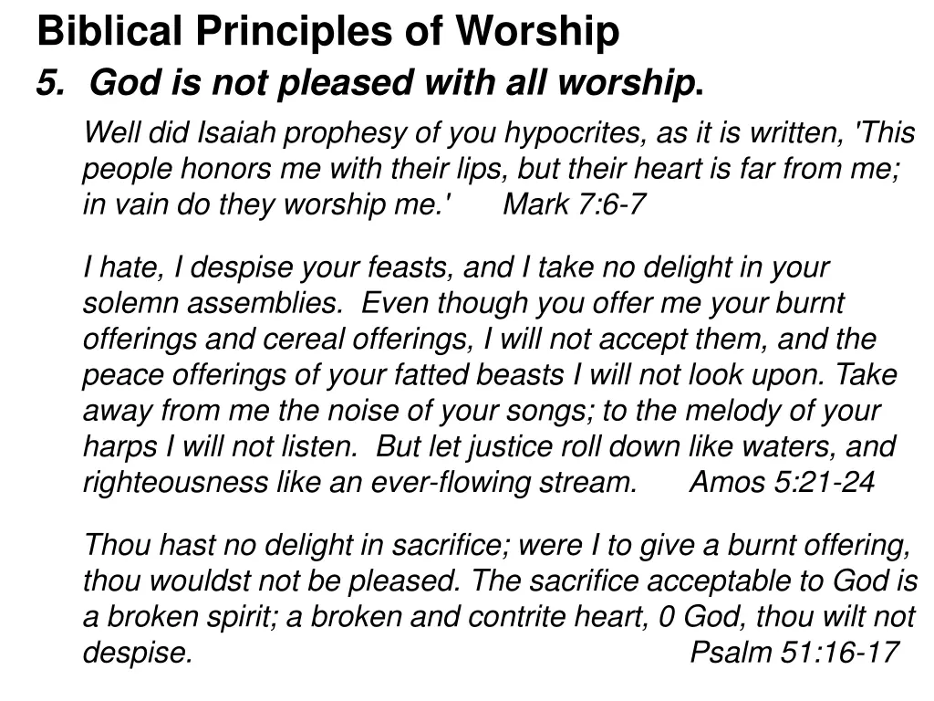biblical principles of worship