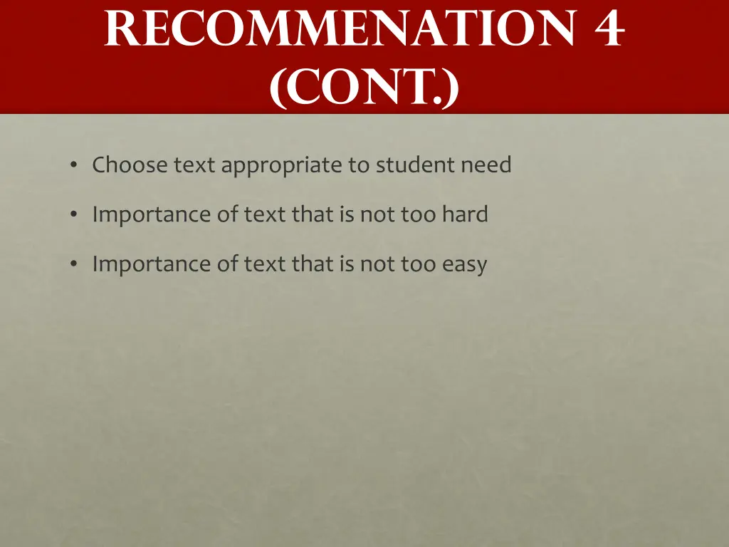 recommenation 4 cont 1