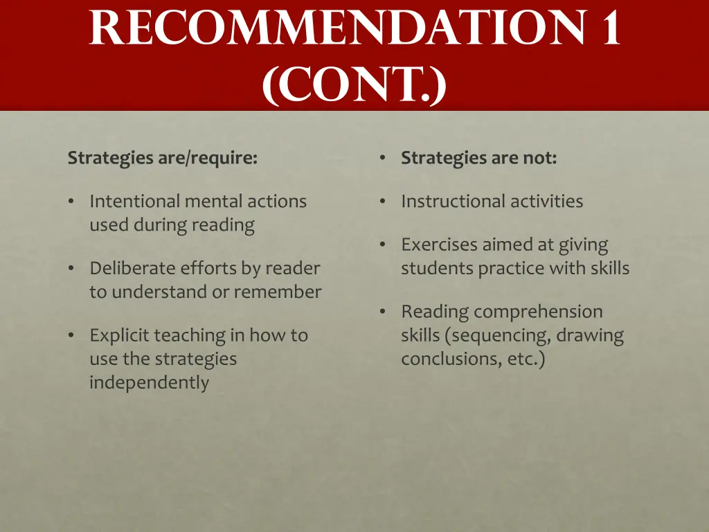 recommendation 1 cont 1