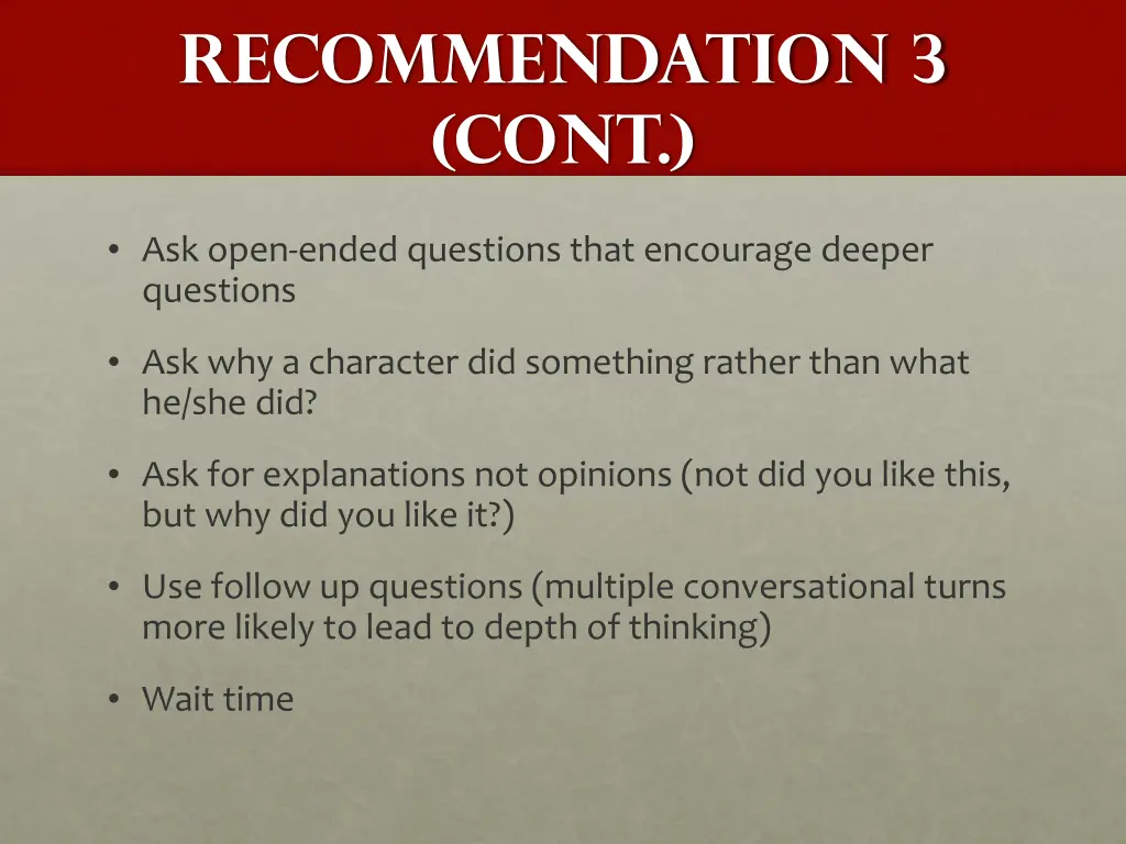 recommendation 3 cont 2