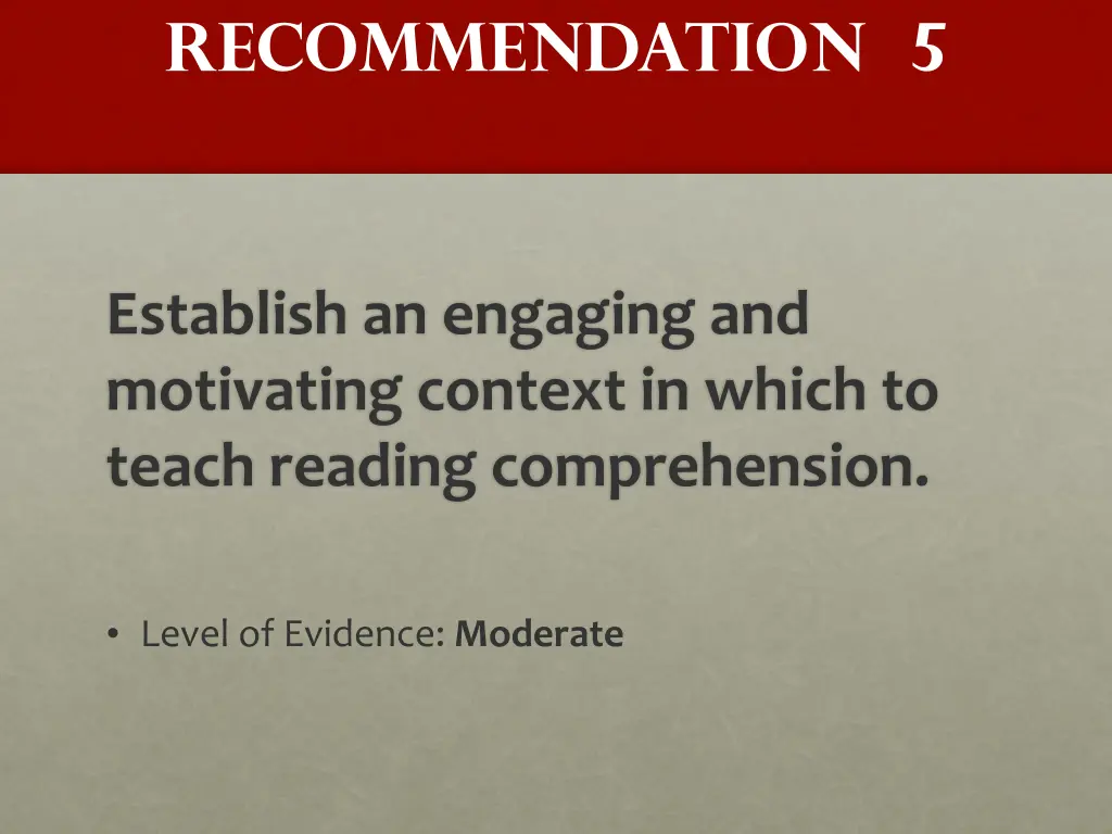 recommendation 5