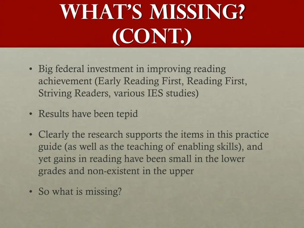 what s missing cont 1
