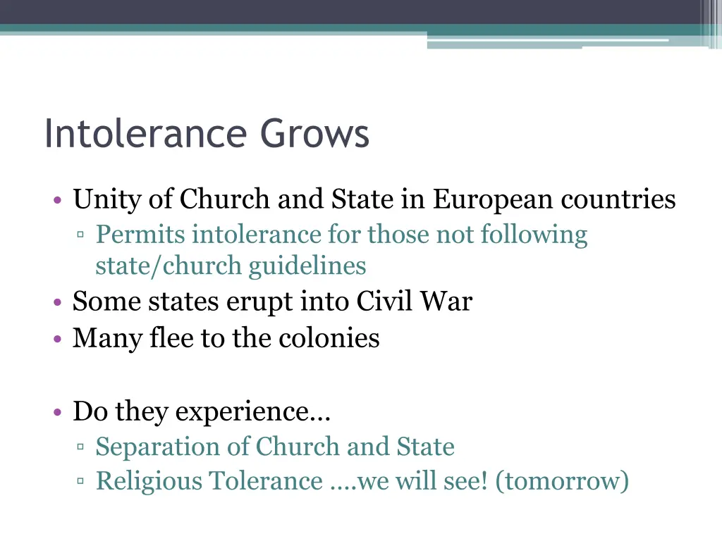 intolerance grows