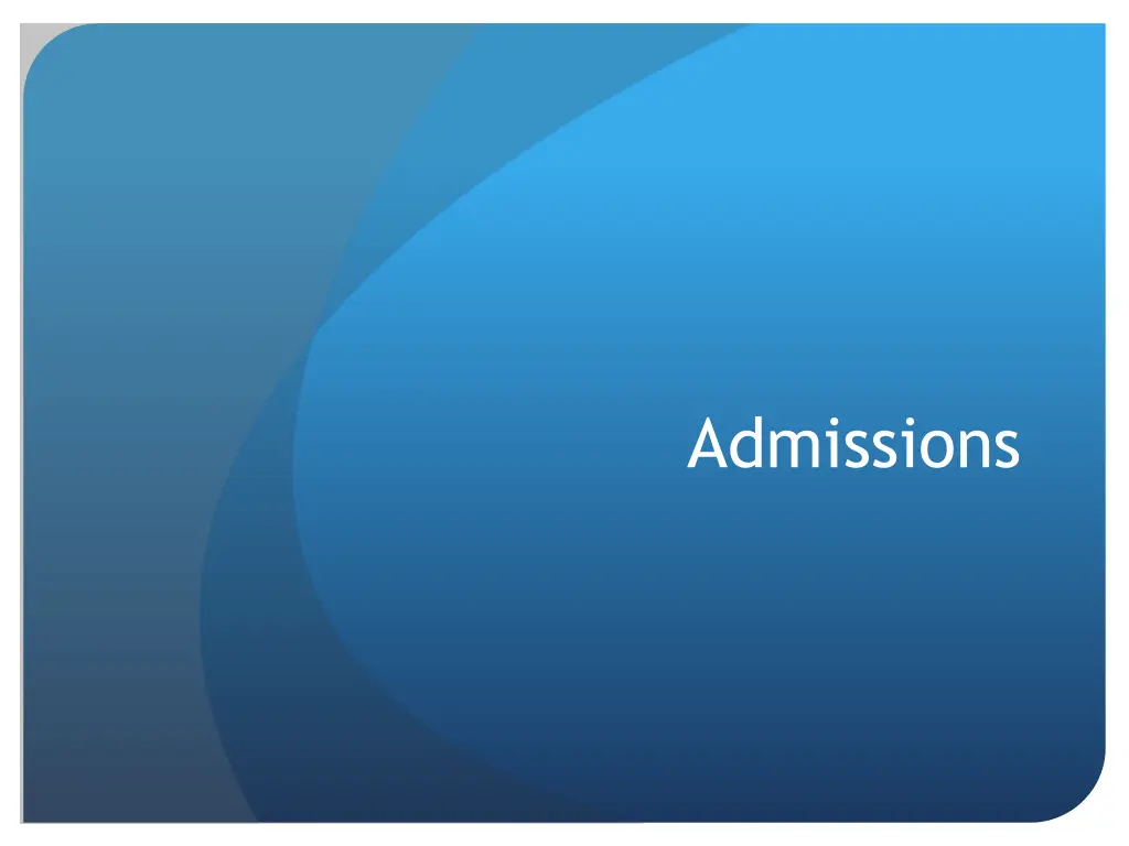admissions