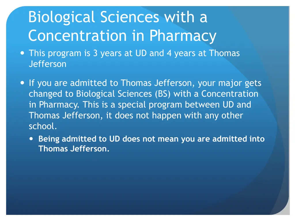 biological sciences with a concentration