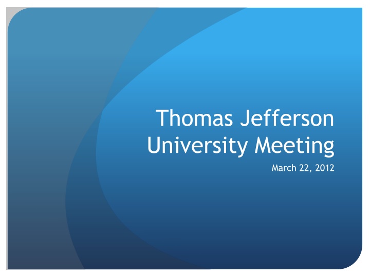thomas jefferson university meeting