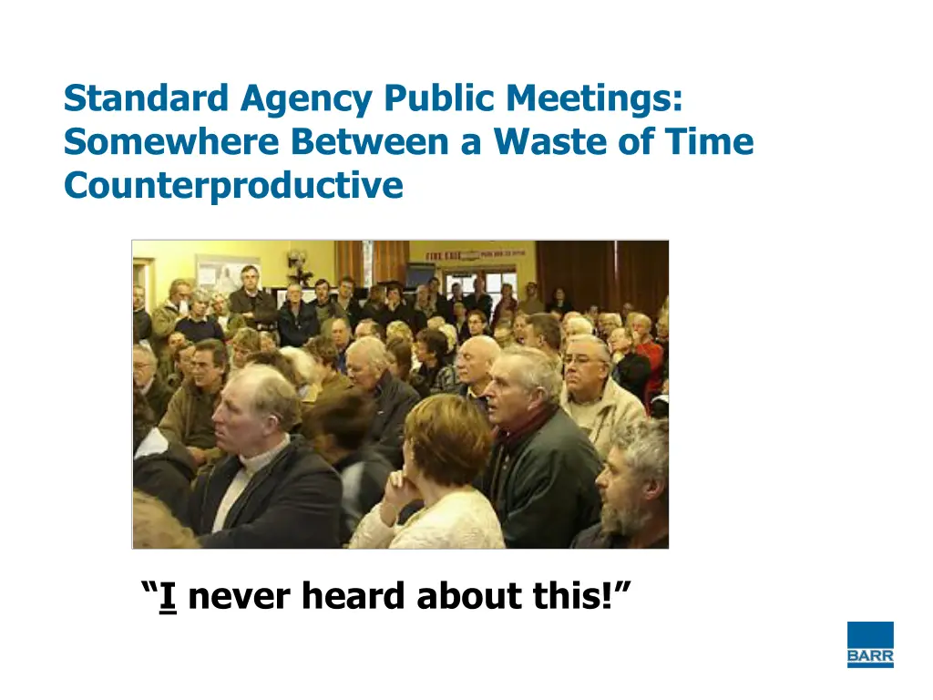 standard agency public meetings somewhere between