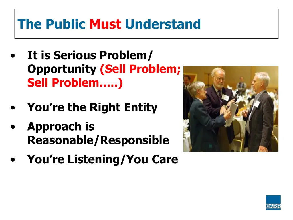 the public must understand