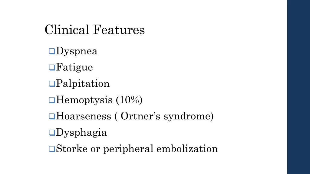 clinical features