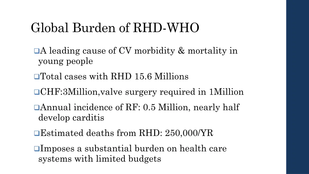 global burden of rhd who