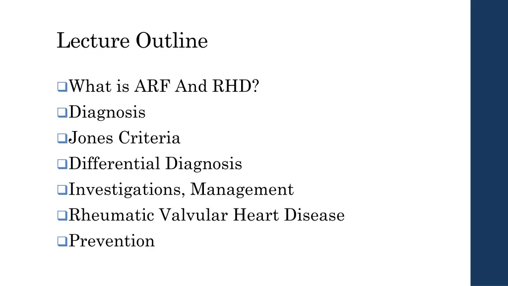 lecture outline