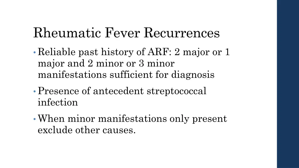 rheumatic fever recurrences