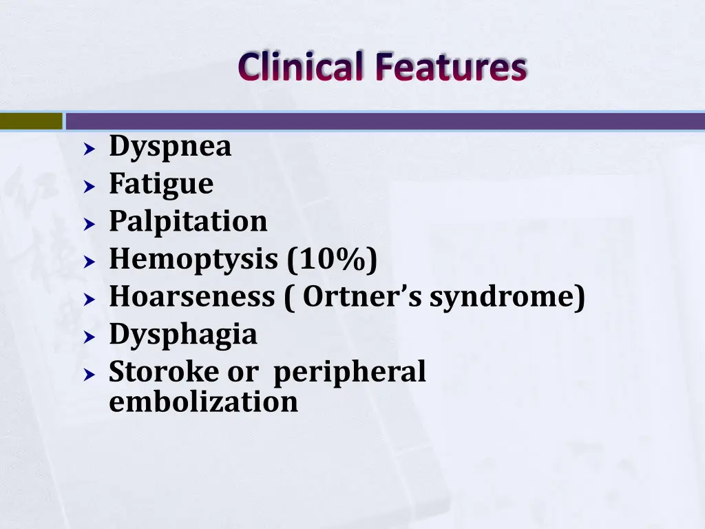 clinical features 1