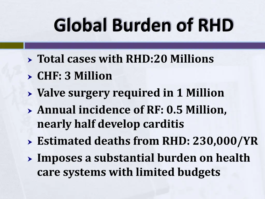 global burden of rhd