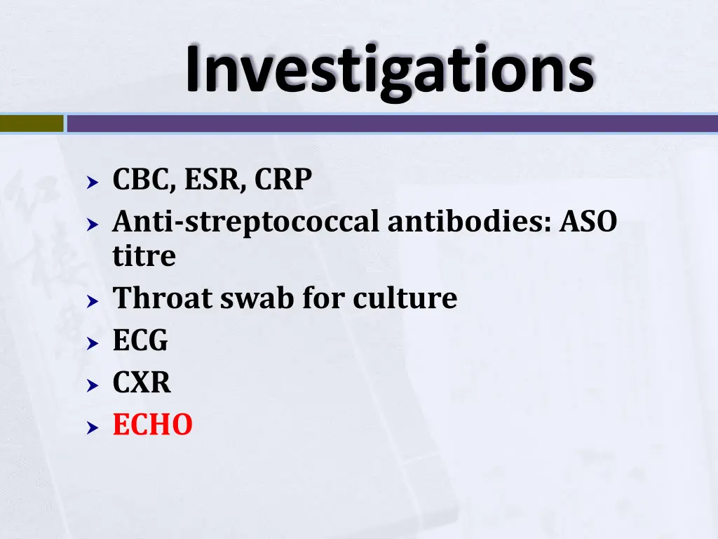 investigations