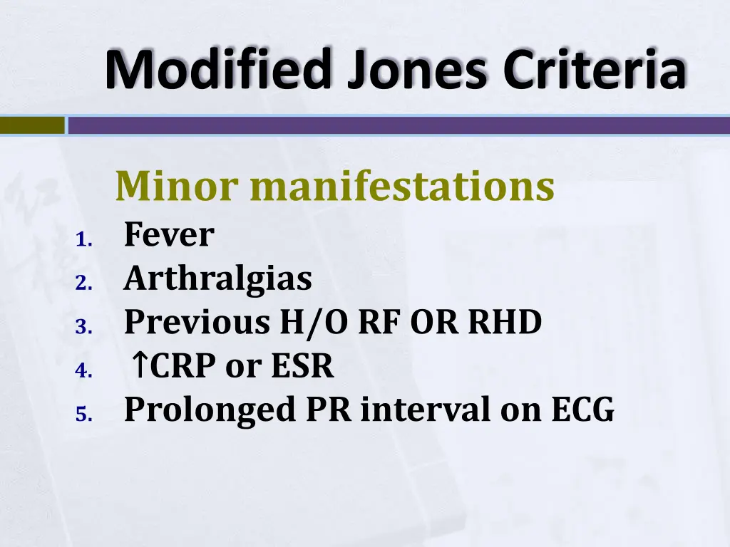 modified jones criteria 1