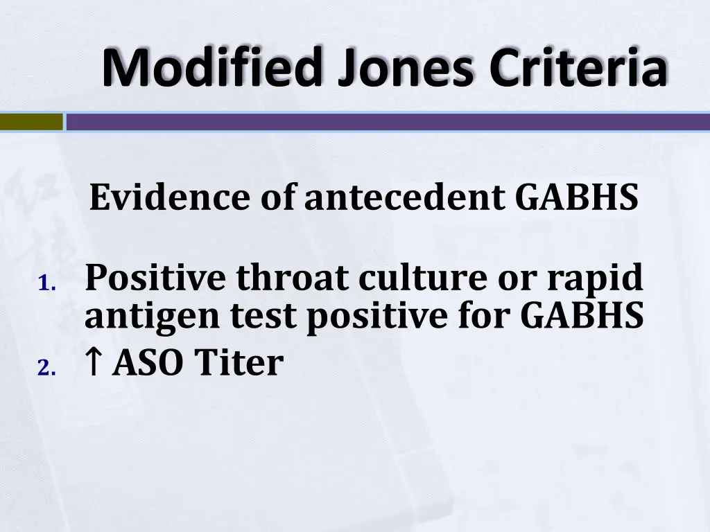 modified jones criteria 2