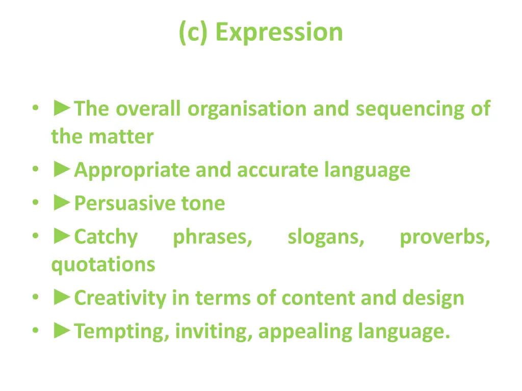 c expression