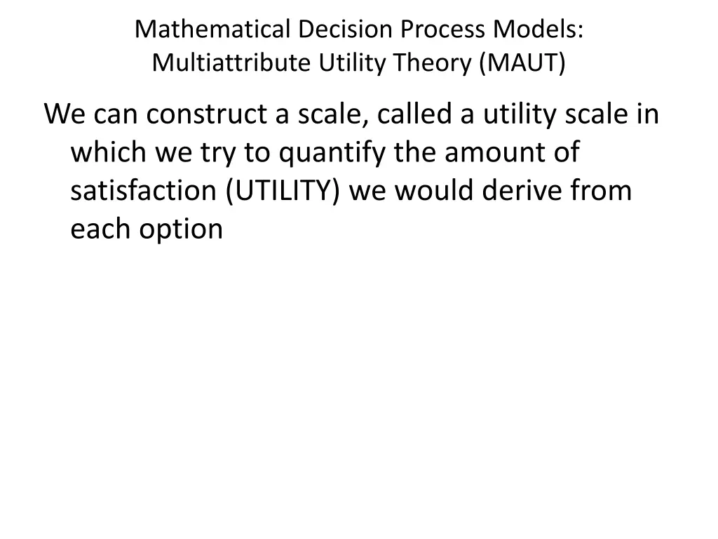 mathematical decision process models