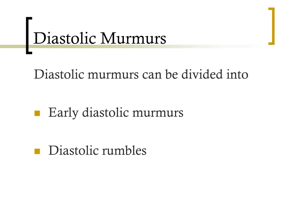 diastolic murmurs