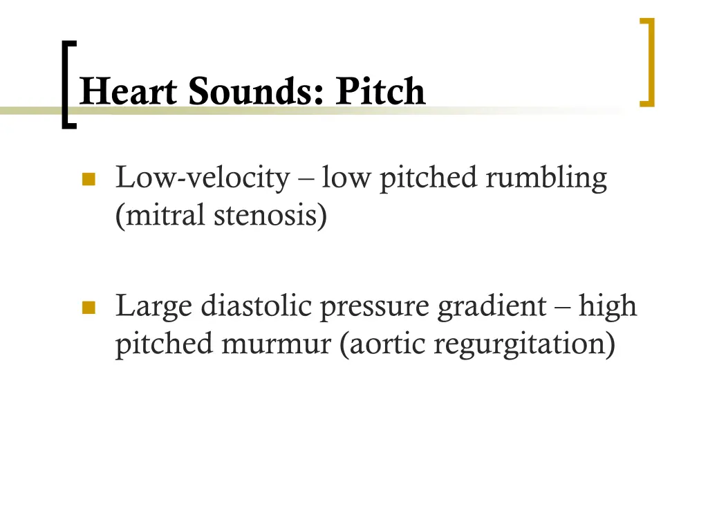 heart sounds pitch