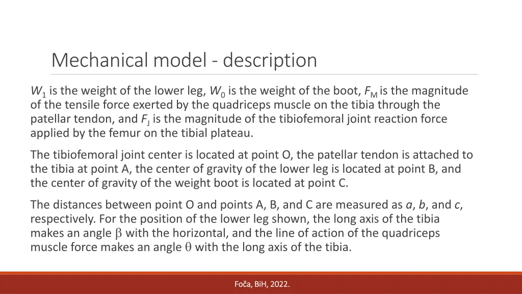 mechanical model description