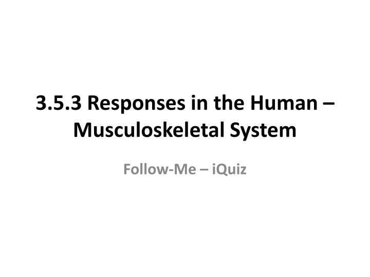 3 5 3 responses in the human musculoskeletal