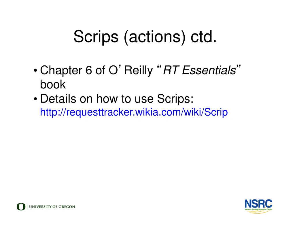 scrips actions ctd