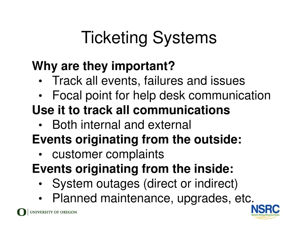 ticketing systems