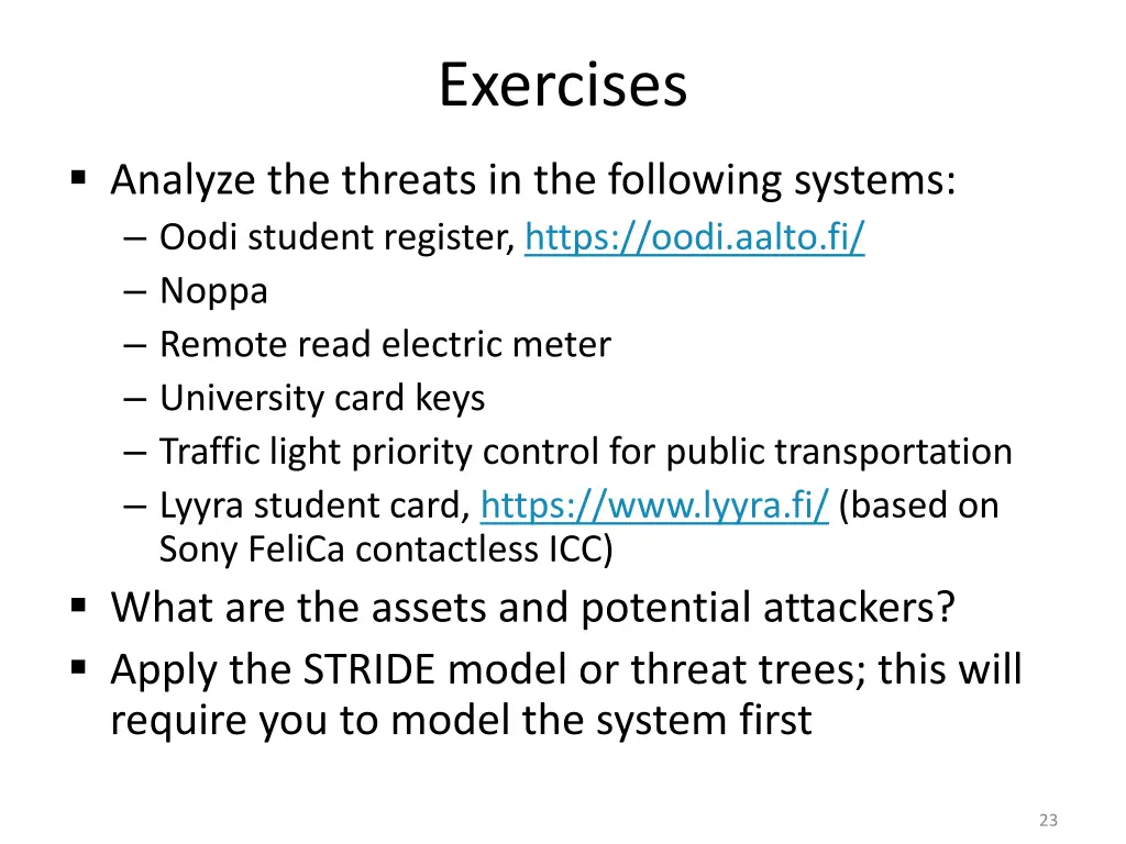 exercises