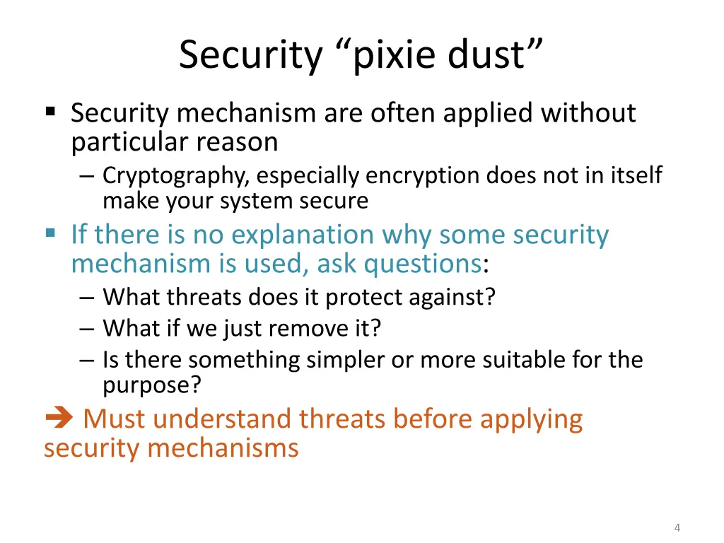 security pixie dust