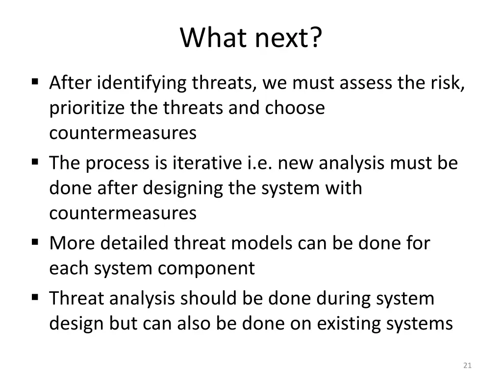 what next
