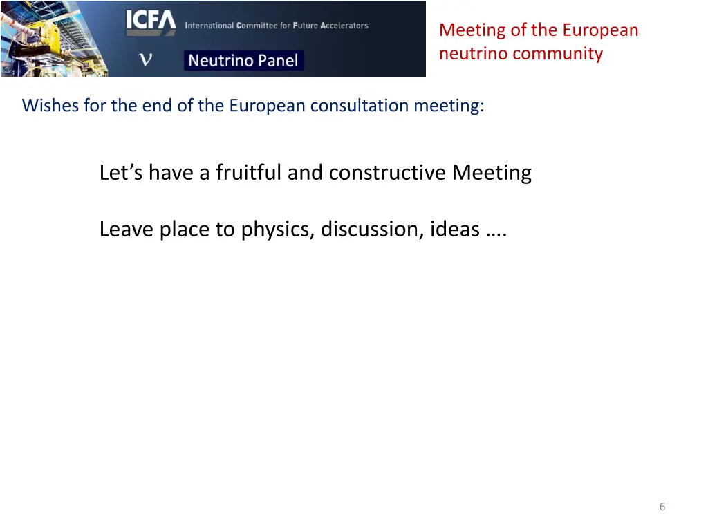 meeting of the european neutrino community 5