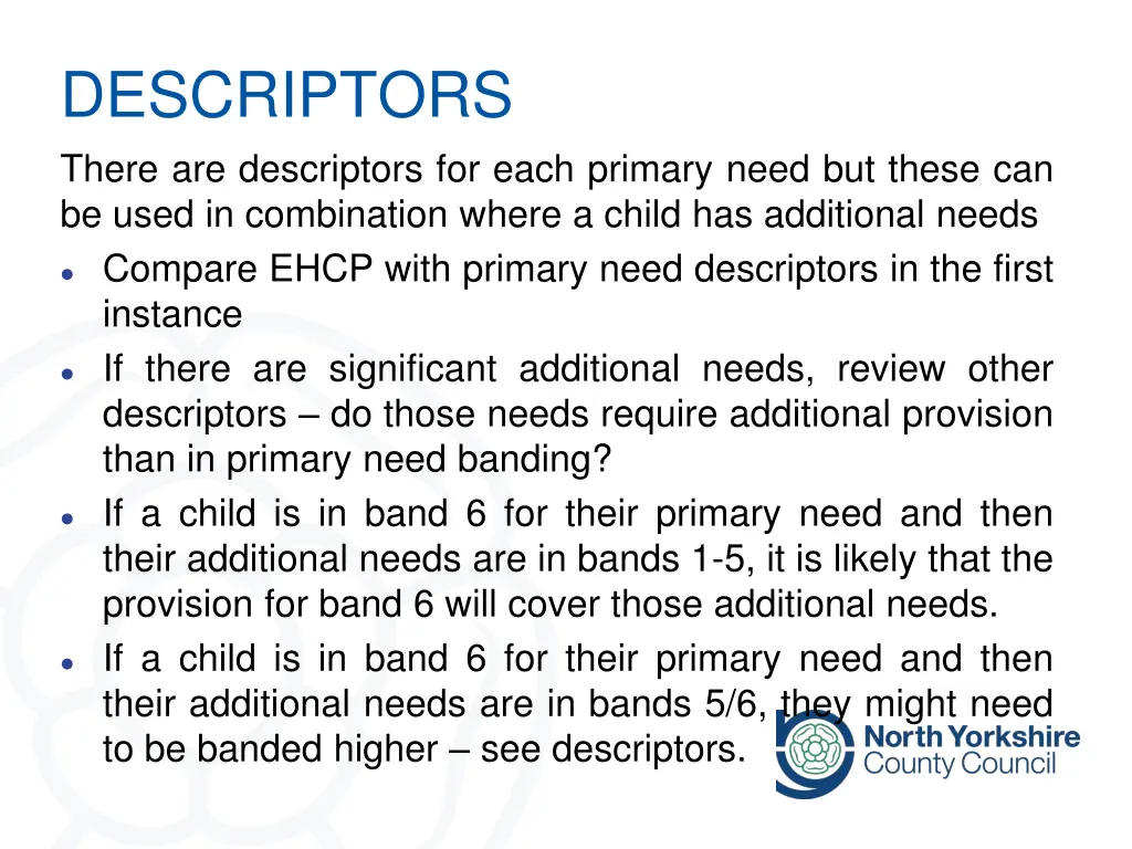 descriptors there are descriptors for each