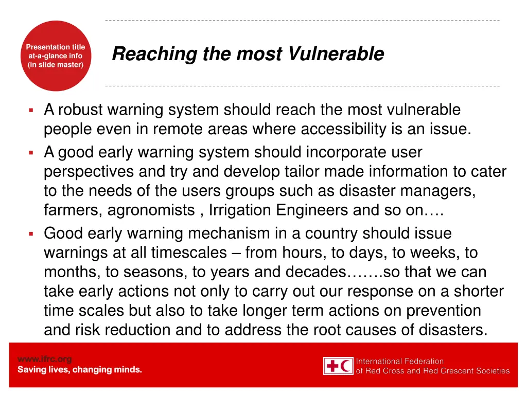 reaching the most vulnerable
