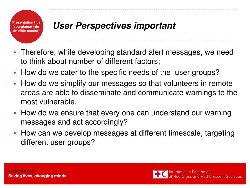 user perspectives important