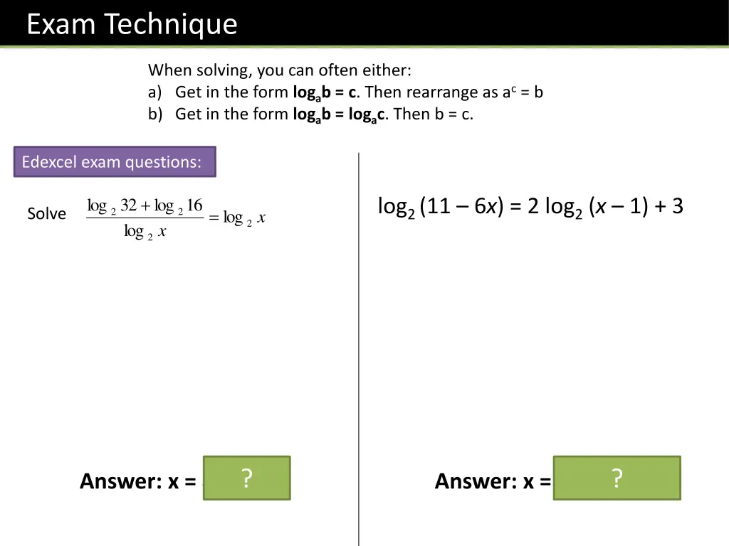exam technique 1