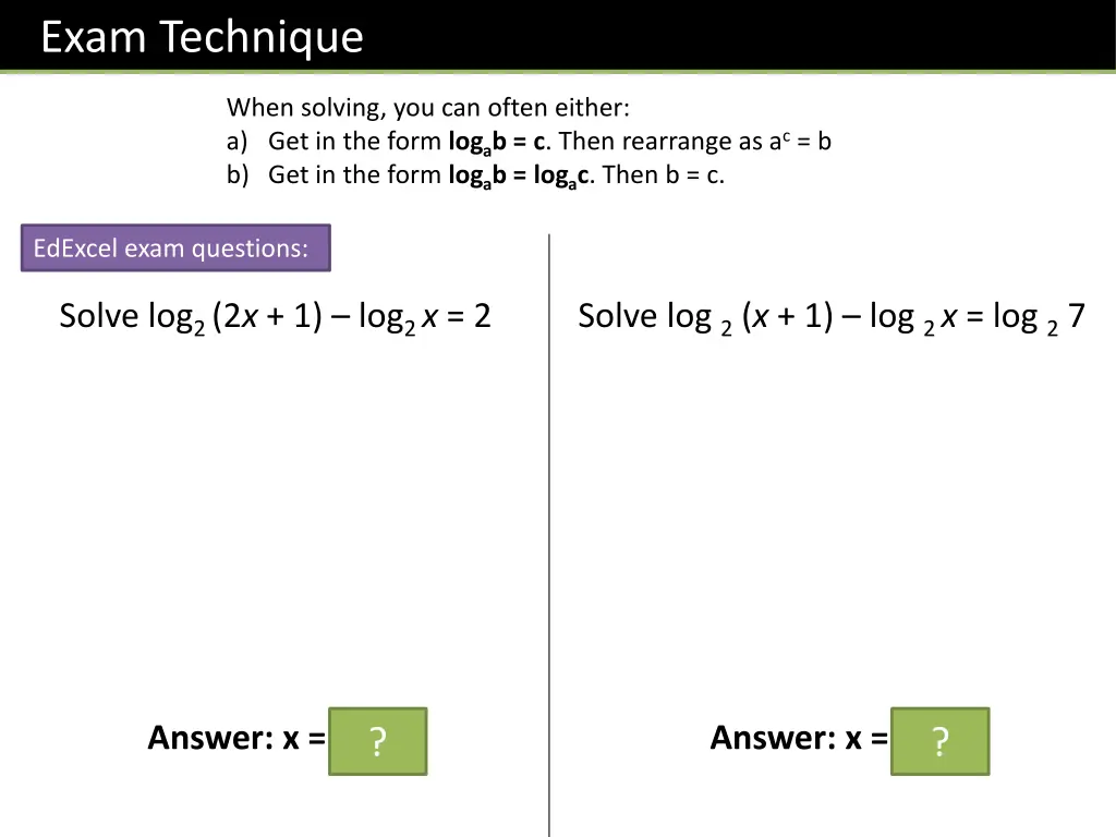 exam technique