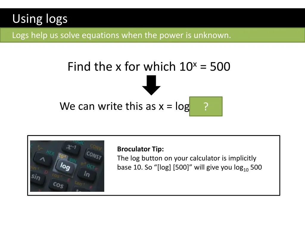 using logs