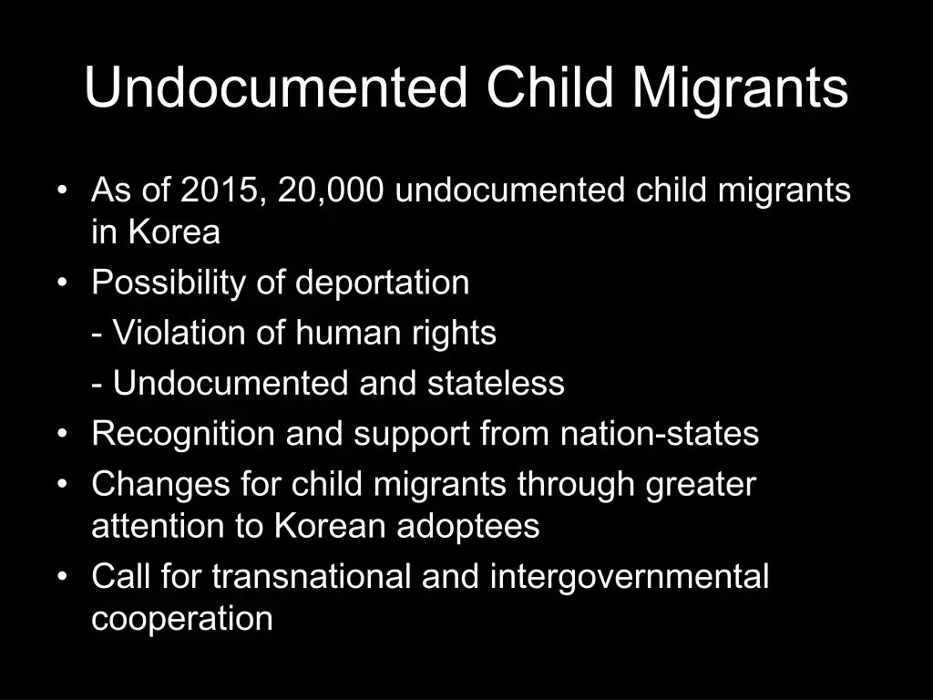 undocumented child migrants